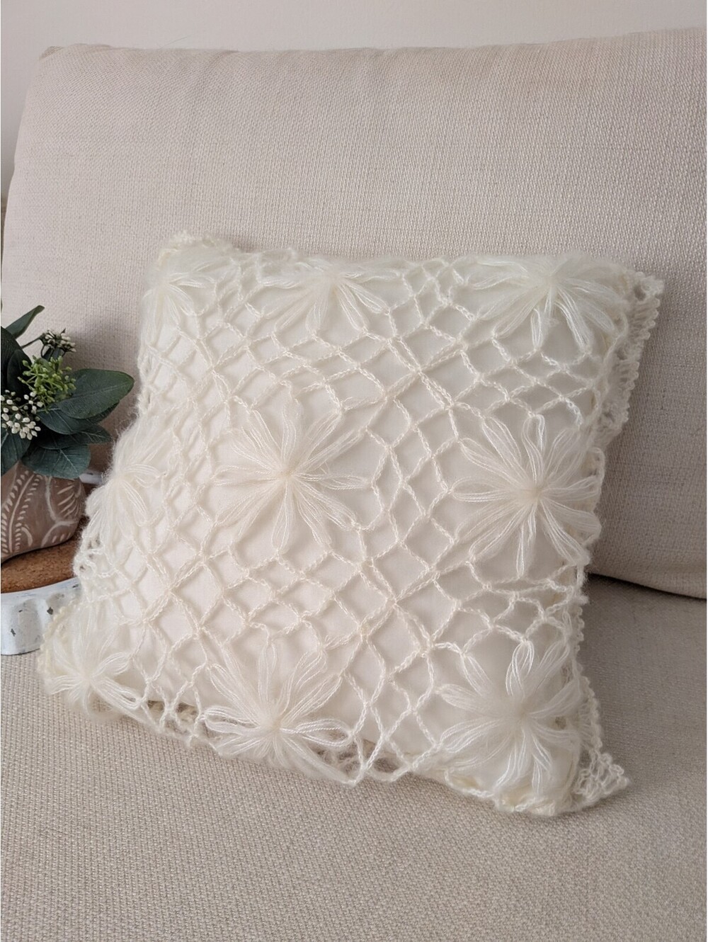 Collier Campbell Rose in the Rain Pillow 14x14 Cottage Core Whimsical Coquette